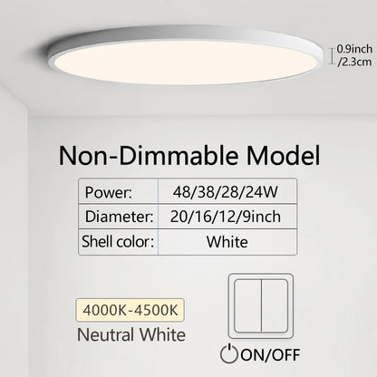 MARPOU 2cm Ultra-thin LED ceiling light 24W 28W 38W 48W warm white cold white neutral white indoor modern lighting Decoration