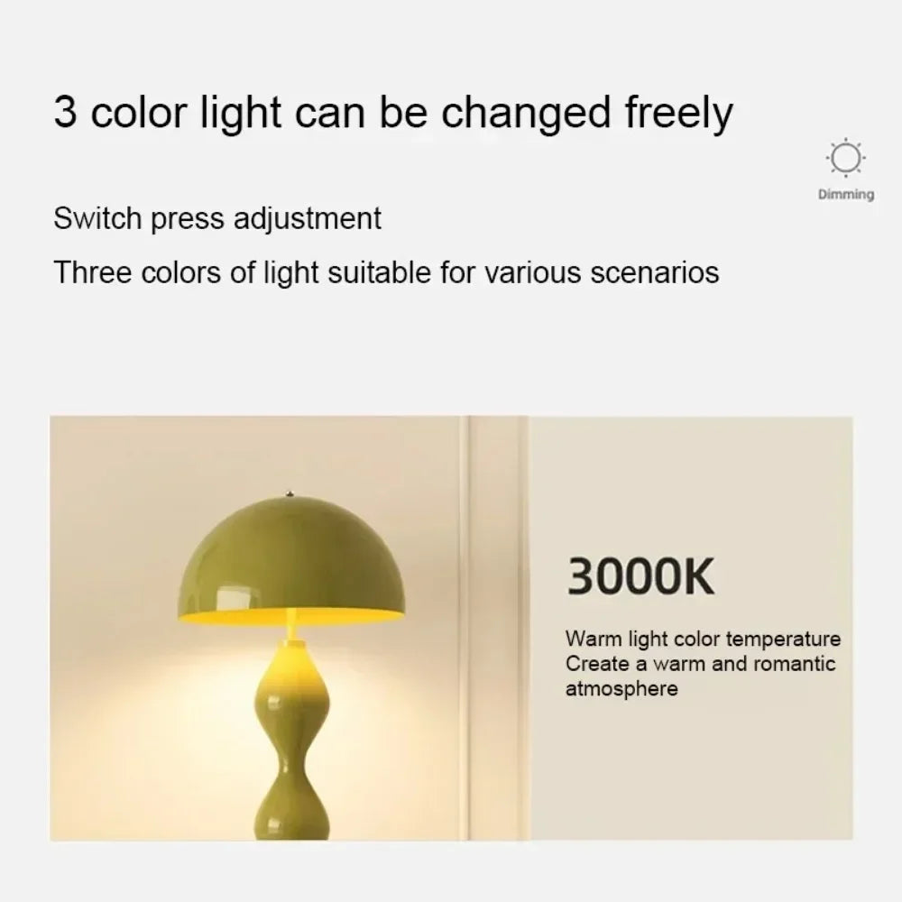 Macaron Creative Mushroom Lamp Living Room Sofa Side Led Floor Lamps Bedroom Bedside Light Senior Sense Of Vertical Lights