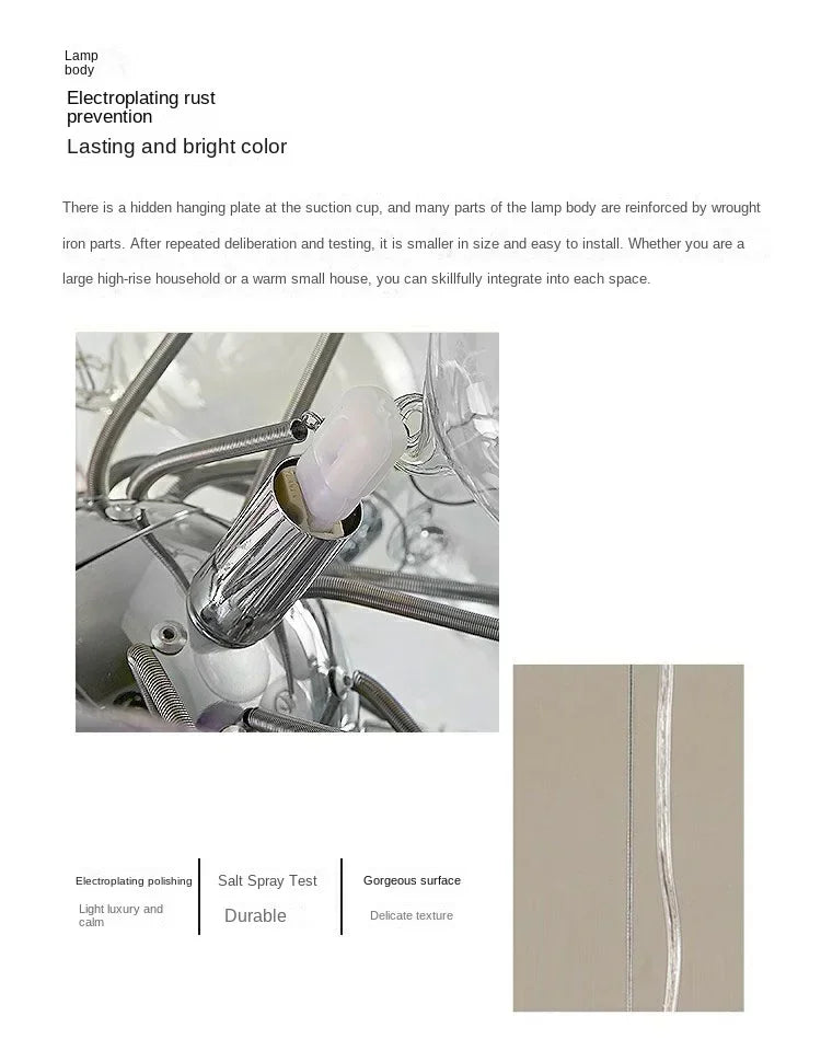 Nordic Balloon Bubble Lighting Boy Children's Bedroom Chandelier Living Room Model Restaurant Creative Ash Glass Pendant Lamp