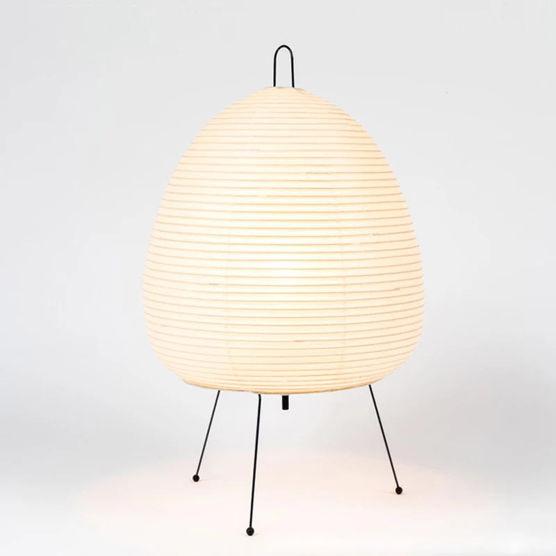 Japanese Design Paper Table Lamp Tripod Rice Paper Table Lamp Japanese Style Lantern Lamp Led Desk Lamp for Bedroom