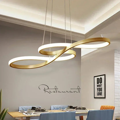 Modern Restaurant Line Pendant Light Bar Dining Table Restaurant Decoration Remote Dimming Kitchen LED Line Pendant Light