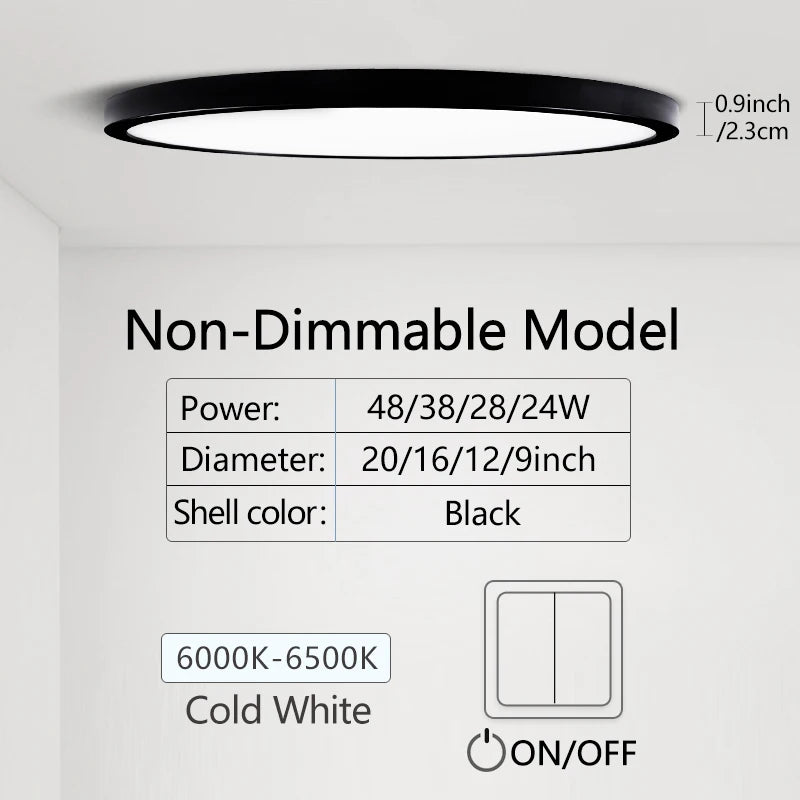 MARPOU 2cm Ultra-thin LED ceiling light 24W 28W 38W 48W warm white cold white neutral white indoor modern lighting Decoration