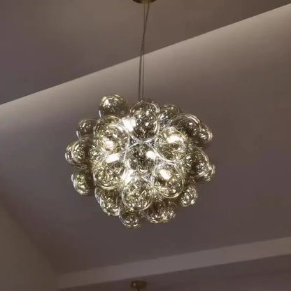 Nordic Balloon Bubble Lighting Boy Children's Bedroom Chandelier Living Room Model Restaurant Creative Ash Glass Pendant Lamp