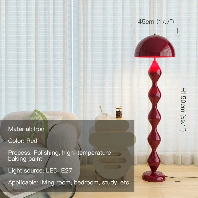 Macaron Creative Mushroom Lamp Living Room Sofa Side Led Floor Lamps Bedroom Bedside Light Senior Sense Of Vertical Lights