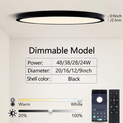 MARPOU 2cm Ultra-thin LED ceiling light 24W 28W 38W 48W warm white cold white neutral white indoor modern lighting Decoration