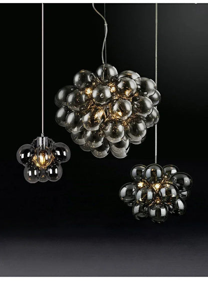Nordic Balloon Bubble Lighting Boy Children's Bedroom Chandelier Living Room Model Restaurant Creative Ash Glass Pendant Lamp