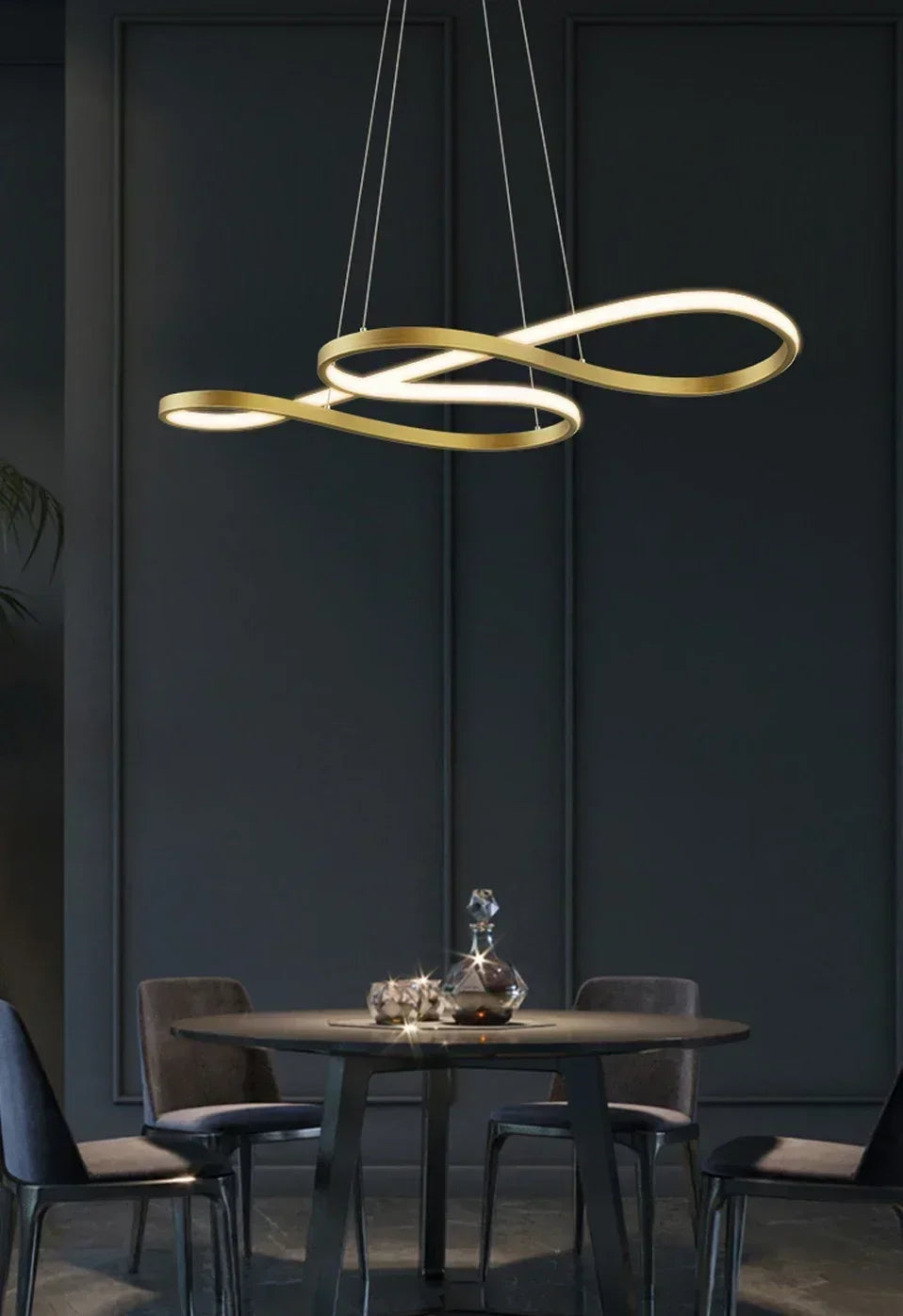 Modern Restaurant Line Pendant Light Bar Dining Table Restaurant Decoration Remote Dimming Kitchen LED Line Pendant Light