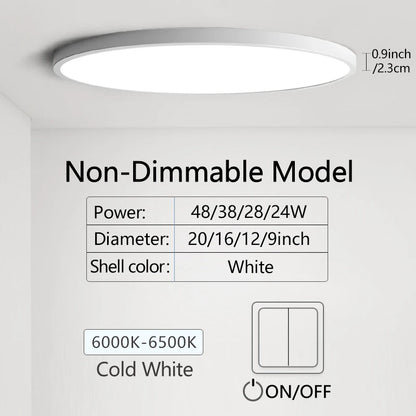 MARPOU 2cm Ultra-thin LED ceiling light 24W 28W 38W 48W warm white cold white neutral white indoor modern lighting Decoration