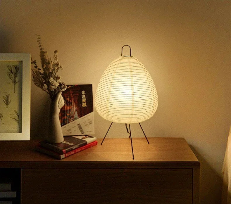 Noguchi Akari Rice Paper Floor Light Japanese Table Desk Lamp with E27 Bulb