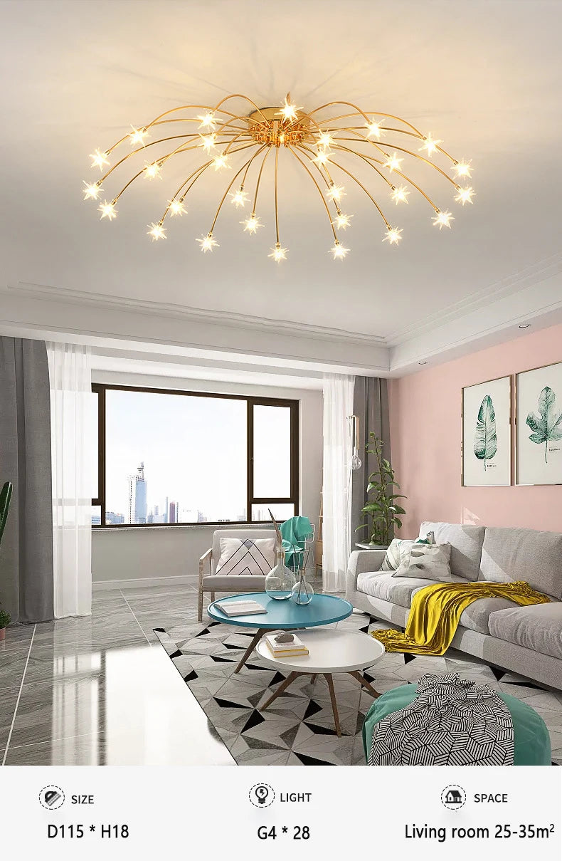 Modern Chandeliers For Living Room Led Lamp Nordic Design Ceiling Light Bedroom Kitchen Foyer Decor Home Lighting Lustre Fixture