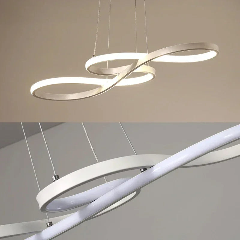 Modern Restaurant Line Pendant Light Bar Dining Table Restaurant Decoration Remote Dimming Kitchen LED Line Pendant Light