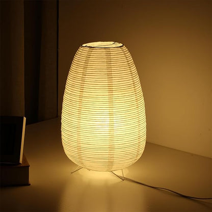 Japanese Design Paper Table Lamp Tripod Rice Paper Table Lamp Japanese Style Lantern Lamp Led Desk Lamp for Bedroom